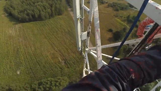 Высота 75 метров.Промышленный альпинизм окраска поверхности #промыленныйальпинизм#промальп#высота