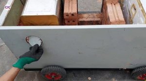 Дровяная печь из старого холодильника