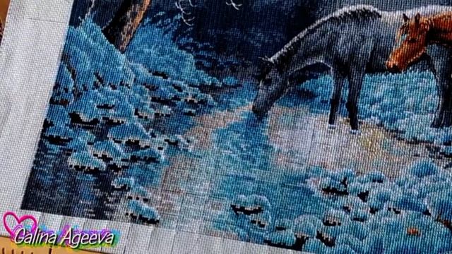 Dimensions "Frosty Morning / Морозное утро". Готовая работа! СП "Любимый Dimensions"