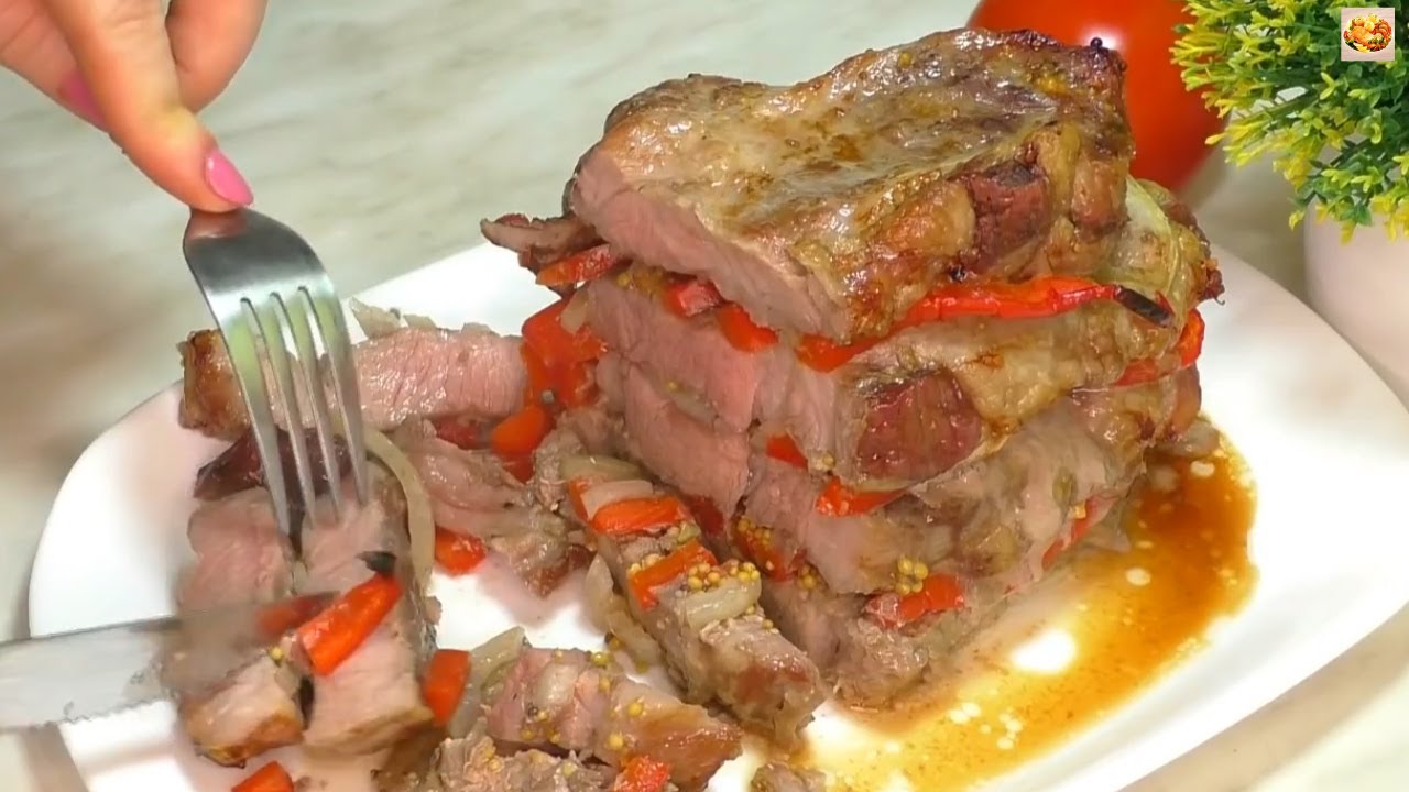 Слоеное Мясо к Любому Гарниру в Духовке! Очень вкусно и сочно.mp4