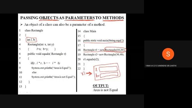 Java Methods + Overloaded methods in JAVA + Passing class objects as parameters to JAVA methods