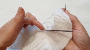 Супер белые носки двумя спицами без шва. Просто и красиво. Носки следки спицами.