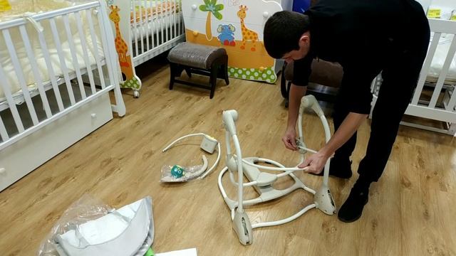Сборка электрокачелей "Совушка" арт. 63578. Обзор детских товаров.