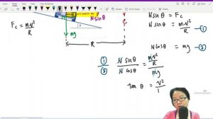 12.2c Example 2: Banked Curve Calculation | A2 Circular Motion | Cambridge A Level 9702 Physics