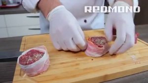 Мультиварка REDMOND RMC M110 рецепт медальоны из телятины   Multicooking REDMOND M110 1