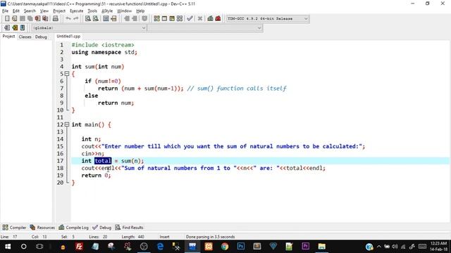 Recursive Functions in C++ with Example Program & Explanation