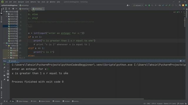 PYTHON FOR BEGINNERS PART 4 - IF ELSE - CONDITIONAL - COMPARISON OPERATORS - AND OR