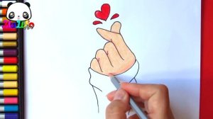 Як намалювати руку з сердечком | Как нарисовать руку с сердечком | How to draw a Tumblr Korean Hear
