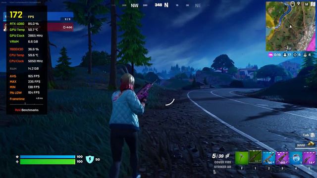 Fortnite l RTX 4080 + Ryzen 7 7800X3D l 1440p High Graphics + DLSS Quality смотреть онлайн