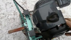 Глушитель на двигатель от тримера, для мотоокучника.