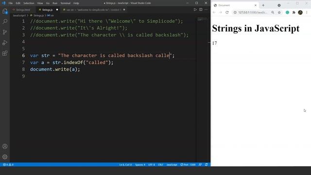 String Methods In JavaScript | JavaScript String Methods Tutorial | JavaScript Tutorial | SimpliCod