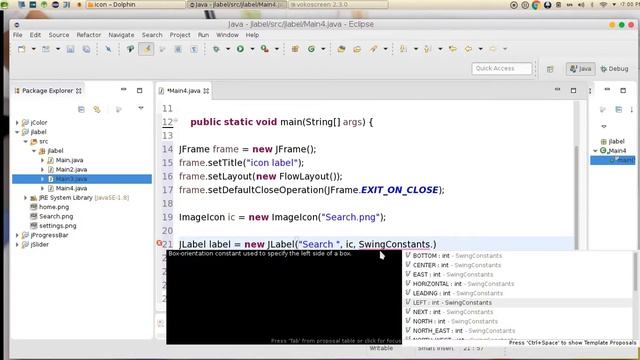 31 JAVA Swing GUI JLabel смотреть онлайн