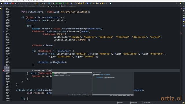 Java Curso: 75 Lectura del Archivo CSV para Cargar los Datos de Proveedores смотреть онлайн