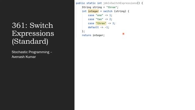 JEP 361: Switch Expressions (Standard) смотреть онлайн