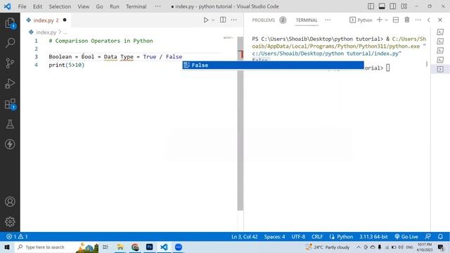 Python Tutorial for Beginners in Urdu | Comparison Operators in Python [011]