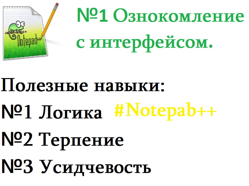 Ознакомление с программой "Notepab++".