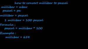 how to convert millibar to pascal - pressure converter