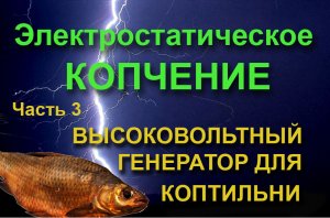 ВЫСОКОВОЛЬТНЫЙ ГЕНЕРАТОР ДЛЯ КОПТИЛЬНИ СВОИМИ РУКАМИ. Ч. 3. ЭЛЕКТРОСТАТИЧЕСКОЕ КОПЧЕНИЕ.mp4