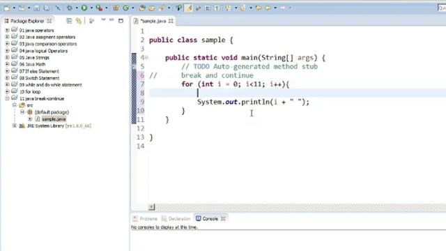 17 Java Break and Continue смотреть онлайн