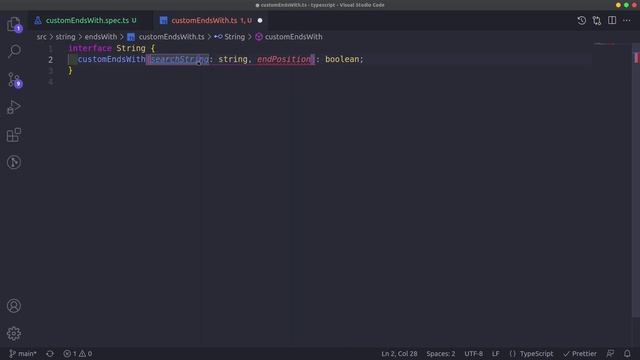 Typescript String endsWith()