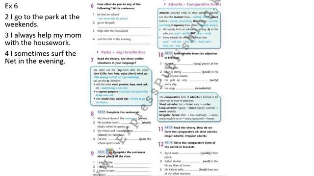 Ағылшын тілі 6 сынып Excel Student`s book p 8,9, Workbook p 6, 7 жауаптарымен