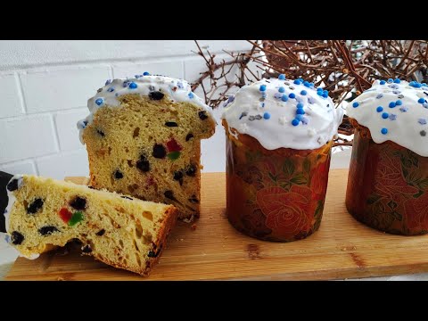 Пасхальный слоистый КУЛИЧ на сметане очень нежный