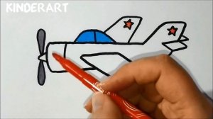 Как нарисовать военный самолет ребенку поэтапно | How to draw a plane for kids