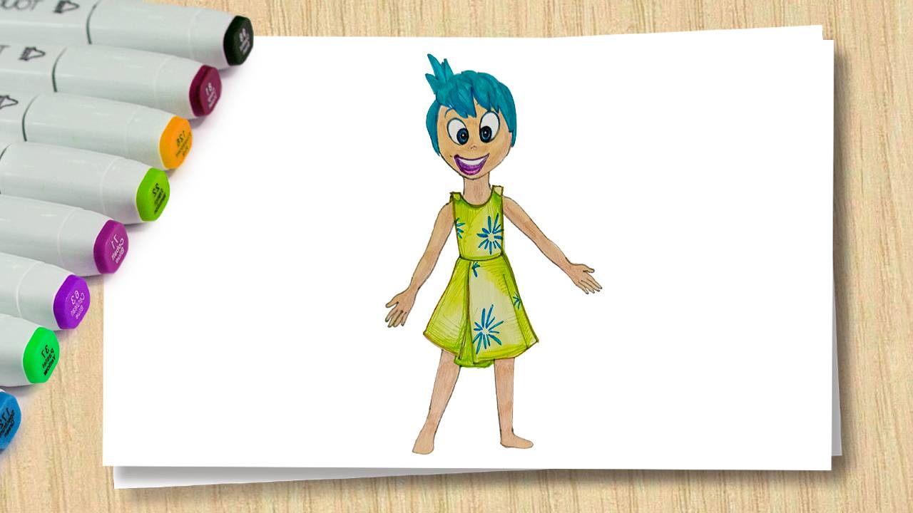 Как нарисовать Радость из мультфильма Головоломка 2 _ How to draw Joi from Inside Out