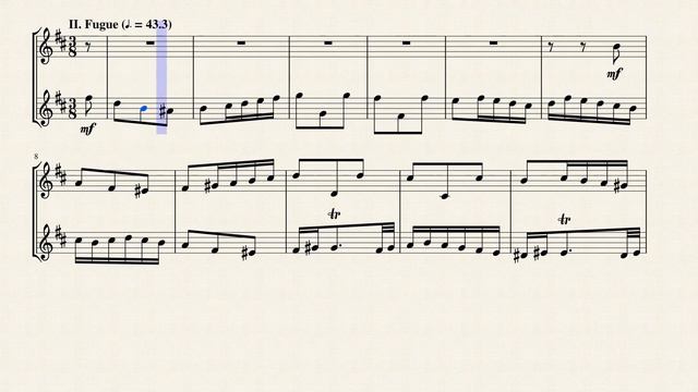 Prelude & Fugue in B Minor (BWV 893) for Flute & Guitar смотреть онлайн