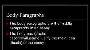 The Three Parts Of An Essay--Introduction, Body and Conclusion