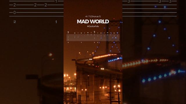 MAD WORLD на Гитаре. ТАБЫ 4/7 GuitarMe School | Александр Чуйко #shorts