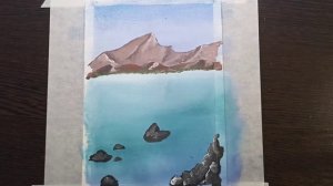 Просто рисую гуашью пейзаж