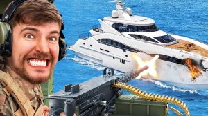 Защитишь яхту от пуль и мин - оставишь себе! | MrBeast