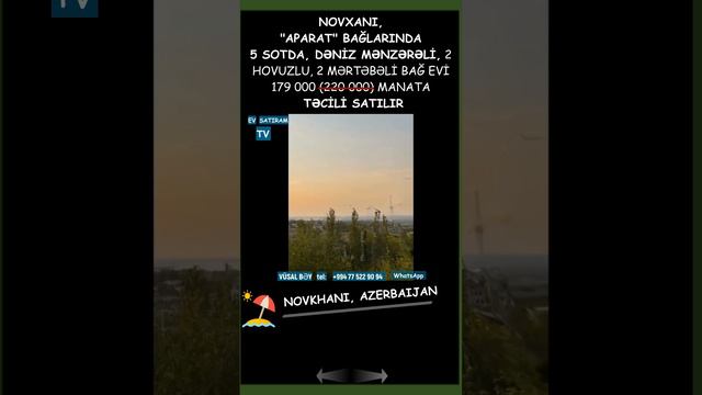 TƏCİLİ! NOVXANIDA, APARAT BAĞLARINDA EV SATILIR