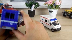 Модельки Газель Некст Скорая Помощь и Полиция 102 от Технопарк. Про Машинки