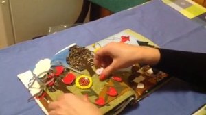 Развивающая книжка для детей из ситца и фетра