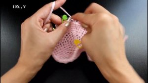 Детская шляпка из рафии крючком / Crochet baby hat