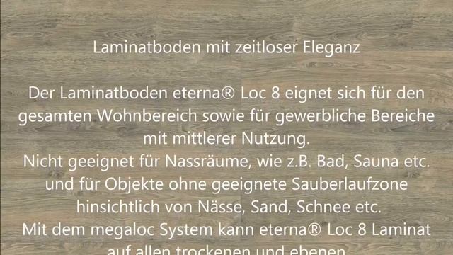 Laminatboden eterna Loc 8 XXL Eiche Storm смотреть онлайн
