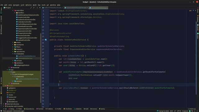 (079) Java, Scheduler; Automatyczne wysyłania maila o przekroczeniu planów wydatkowych - part IV смотреть онлайн
