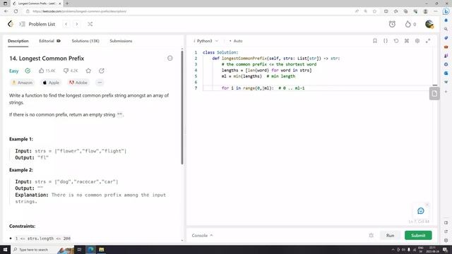 10 easy LeetCode problems - Season1 Episode 3: longest common prefix смотреть онлайн