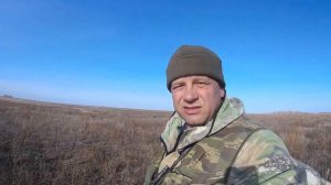 Охота на зайца по чернотропу с дратхааром.