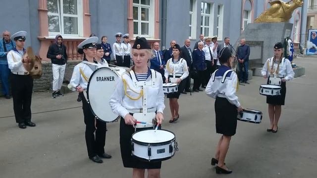 Юные барабанщицы на 150-летии Нижегородского (Горьковского) речного училища им. И.П.Кулибина 2022 г