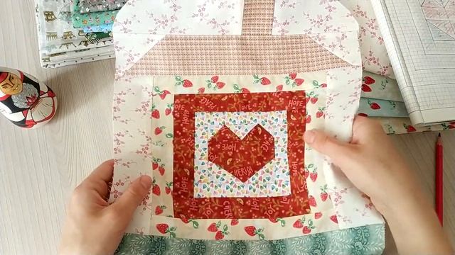 Покупка тканей."Клубничный домик" в лоскутной технике смотреть онлайн