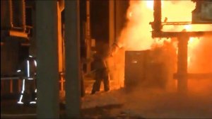 ?Возгорание и тушение масляного выключателя⚡️110кВ⚡️