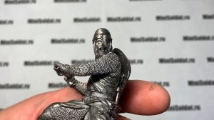 Оловянный солдатик крестоносец 12 в. 90 мм