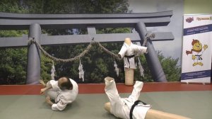 Как отрабатывать приёмы дзюдо с борцовским манекеном. Вариант броска с упором стопы в живот.