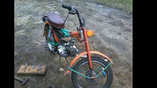 №1 Советский мопед с китайским двигателем. смотреть онлайн