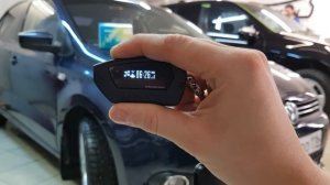 Установили охранный комплекс Pandora DX40RS с автозапуском на VW Polo