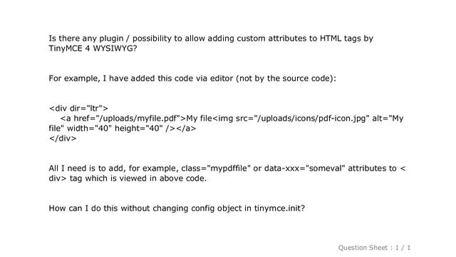 HTML : TinyMCE 4 - add custom styles/classes/attributes to any HTML tag смотреть онлайн