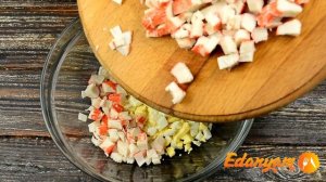 Салат крабовый без риса - рецепт от ЕдаНям